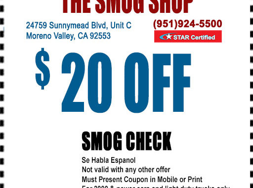 Smog Check Coupon Moreno Valley